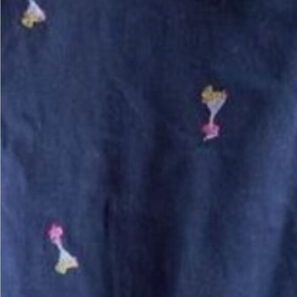 Harve Bernard women’s embroidered martini glass navy blue Bermuda shorts, size 1 - Picture 1 of 6